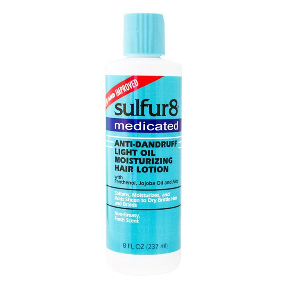 Sulfur8 Medicated Anti-Dandruff Light Oil Moisturizing Hair Lotion 8Oz (237ml)